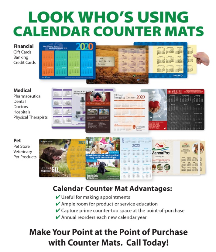 Counter Mat Calendars